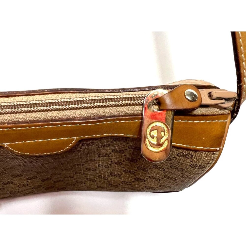 Vintage Gucci GG Canvas & Leather Shoulder Bag Adjustable Strap - Picture 10 of 15